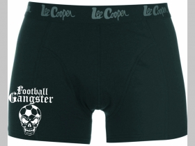 Football Gangster čierne trenírky BOXER s tlačeným logom,  top kvalita 95%bavlna 5%elastan